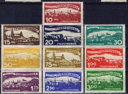 DR+ Württemberg 1920 Mi 272-81 Mlh Dienstmarken Städte - Mint