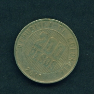 COLOMBIA  -  2010  200p  Circulated Coin - Kolumbien