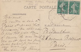 Cachet Octogonale - Lettre - Manual Postmarks