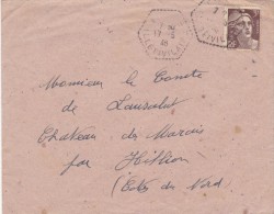 Cachet Octogonale - Lettre - Manual Postmarks