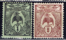 NC+ Neukaledonien 1905 Mi 85-86 Mlh Kagu - Unused Stamps