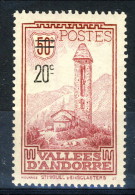 Andorra 1935 N. 46 C. 20 Su C. 50 Vinaccia MH Catalogo € 22 - Neufs