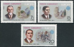 TURQUIA AÑO 1980 YVERT Nº 2279/81 ** MNH Sellos Nuevos Sin Fijasellos - EUROPA - PERSONAJES CELEBRES - Unused Stamps