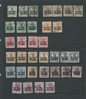 1915--1918. 34 STAMPS. GERMAN  OCCUPATION  WITH Optd. Gen-Gouv. Warschau . - Usati