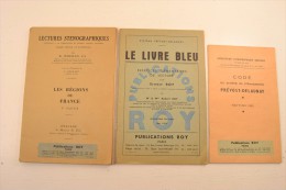 Lot 3 Ouvrages Sténographie Prévost-Delaunay Code Du Système Exercices De Lecture Erest Roy Les Regions De France 1 Part - 18+ Years Old