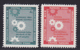 NATIONS UNIES NEW-YORK N°   62 & 63 * MLH Neufs Avec Charnière, TB  (D1302) - Neufs