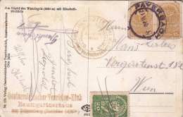 NÖ - Am Gipfel Des Waxriegls Mit Elisabeth-Kirchlein, Gel.1920, Seltene Frankierung, 3 Sonder-Stempel Payerbach, ... - Raxgebiet