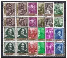 LOTE 2000  ///  (C1)  ESPAÑA  1959   -EDIFIL 1238/47** MNH  DIEGO VELAZQUEZ.  BLOQUES DE 4 - Unused Stamps