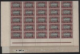 St Pierre Et Miquelon 1932-33 MNH Sc 140 Partial Sheet Of 50 10c Lighthouse And Fish - Blocks & Sheetlets