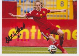 Women Football Original Photo Signed By TESSA WULLAERT National Team Belgium - Handtekening