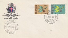 Enveloppe  FDC   1er  Jour   ISLANDE    Paire   EUROPA    1965 - 1965