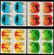 1996. Olympic Atlanta 5 + 25 + 45 + 65 Kr. 4-Block. (Michel: 850-853) - JF191902 - Used Stamps