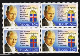 1994. Island 30 Kr. 4-Block. (Michel: 807) - JF191918 - Gebruikt