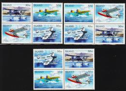 1993. Postplanes 30 Kr. 4-Block. (Michel: 791-794) - JF191924 - Used Stamps