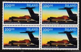 1987. Airport 100 Kr. 4-Block. (Michel: 664) - JF191969 - Oblitérés