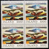 1978. Jon Stefansson, Painter. 1000 Kr. 4-Block. (Michel: 535) - JF192000 - Used Stamps