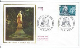 FDC Enveloppe Et CPSM  STE Thérese De L'enfant Jésus - 1970-1979