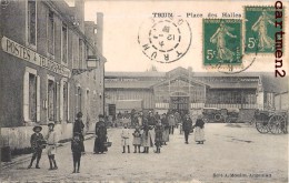 Delcampe - TRUN PLACE DES HALLES ANIMEE POSTE 61 ORNE - Trun
