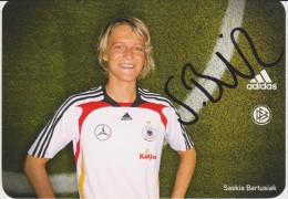 Original Autograph Adidas Card SASKIA BARTUSIAK Frauen Nationalmannschaft 2008 Women Football Germany - Autógrafos