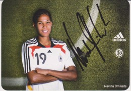 Original Autograph Adidas Card NAVINA OMILADE Frauen Nationalmannschaft 2008 Women Football Germany - Autógrafos