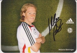 Original Autograph Adidas Card MELANIE BEHRINGER Frauen Nationalmannschaft 2008 Women Football Germany - Autografi