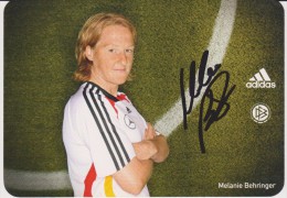 Original Autograph Adidas Card MELANIE BEHRINGER Frauen Nationalmannschaft 2008 Women Football Germany - Autographes