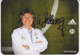 Original Autograph Adidas Card ULRIKE BALLWEG Coach Frauen Nationalmannschaft 2008 Women Football Germany - Autographes