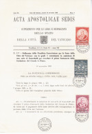 Vatican Vaticane Vaticano 1969 First Day Sheet - Postzegelboekjes