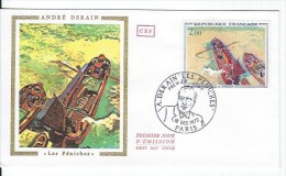 FDC Enveloppe Et CPSM ,André Derain Les Péniches - 1970-1979