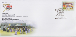 India  2015  Busses  Mobile Science Exhibition On Bus  Special Cover # 89254  Inde Indien - Bus