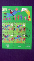 UNO-Wien 512 Oo/FDC-cancelled Eckrandviererblock ´B´,Humanitäre Postsendungen - Used Stamps