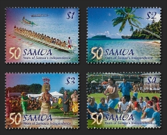 SAMOA 2012 - Paysages, Dances, Pirogue. - 4v Neufs // Mnh - Samoa (Staat)