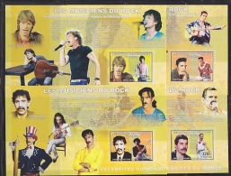 Congo 2006 Les Musiciens Du Rock 4 M/s IMPERFORATED ** Mnh (F4925) - Mint/hinged