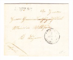 Heimat ZH ZUMIKON Balkenstempel Auf Brief 11.6.1862 Nach Willisau - Briefe U. Dokumente