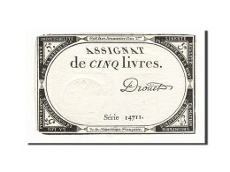 Billet, France, 5 Livres, 1793, 1793-10-31, Drouet, TTB+, KM:A76, Lafaurie:171 - Assignate