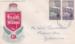New Zealand 1954 Health Souvenir Cover - Lettres & Documents