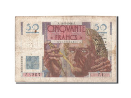 Billet, France, 50 Francs, 50 F 1946-1951 ''Le Verrier'', 1946, 1946-03-14, TB - 50 F 1946-1951 ''Le Verrier''