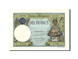 Billet, Madagascar, 10 Francs, 1937, Undated, KM:36, TTB+ - Madagaskar