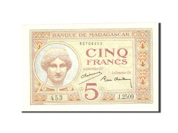Billet, Madagascar, 5 Francs, 1937, Undated, KM:35, SPL - Madagaskar