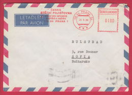 199817 / CESKA STATNI POJISTOVNA ( Insurance Company ) 28.9.1989 - 01.00 - PRAHA , Machine Stamps (ATM)  Czechoslovakia - Sobres