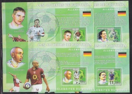 Congo 2006 Football 4  M/s IMPERFORATED ** Mnh (F4939) - Nuevos