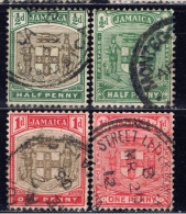 JA+ Jamaika 1903 1906 Mi 33-34 48-49 Wappen - Jamaica (...-1961)