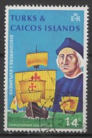 TURKS & CAICOS IS 1972 Discoverers And Explorers - 1/4c  Christopher Columbus  FU - Turcas Y Caicos