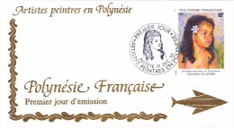POLYNESIE FRANCAISE 1994 @ Enveloppe Premier Jour FDC Artistes Peintres En Polynésie Michelle Villemin - Fillette Fille - FDC