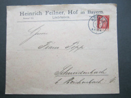 1913 , Firmenbrief HOF - Cartas & Documentos