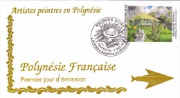 POLYNESIE FRANCAISE 1995 @ Enveloppe Premier Jour FDC Artiste Peintre Christian Deloffre - Tahiti Papeete - FDC