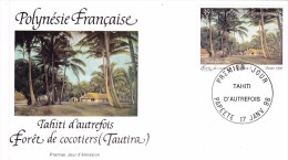 POLYNESIE FRANCAISE 1995 @ Enveloppe Premier Jour FDC Forêt De Tautira - Cocotiers - Tahiti Papeete - FDC