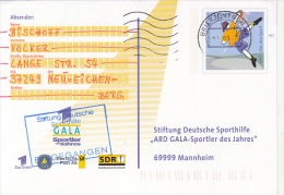 35960- BASKETBALL, SPORTS GALA, POSTCARD STATIONERY, 1997, GERMANY - Cartes Postales Illustrées - Oblitérées