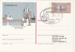 35969- PRINTING, LIMBURG PHILATELIC EXHIBITION, POSTCARD STATIONERY, 1983, GERMANY - Geïllustreerde Postkaarten - Gebruikt