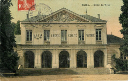 Dép 17 - Matha - Hôtel De Ville - Carte Toilée Couleurs - état - Matha